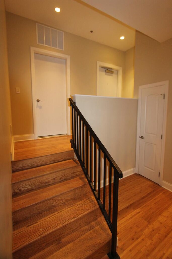 Stairs leading to hallway