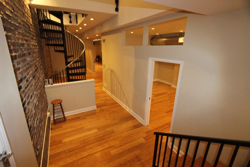 Stairs in modern interior space