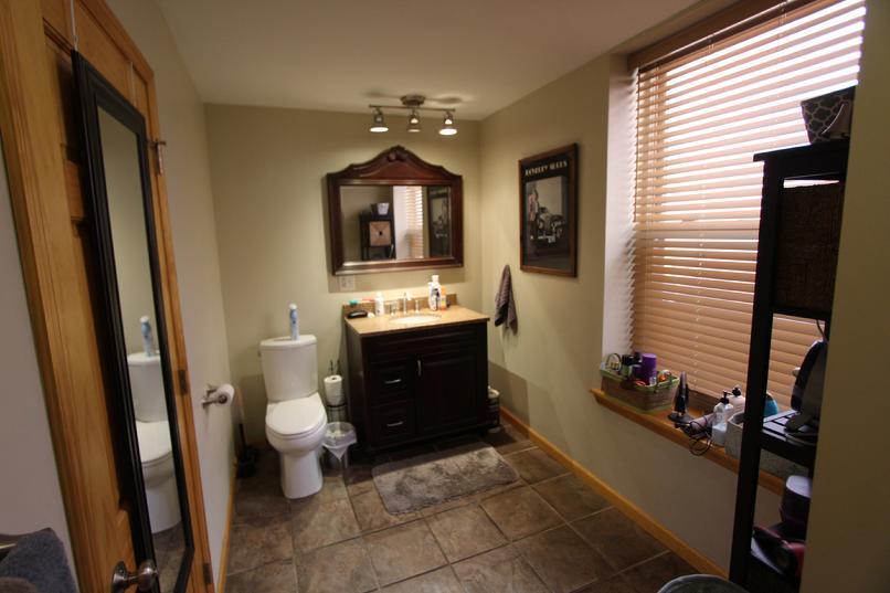 Bathroom interior with vanity