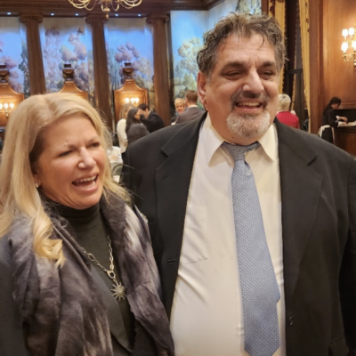 Joseph DiSanto, Ambassador of the Star Lofts Pittsburgh, with Laura Karet, CEO of Giant Eagle