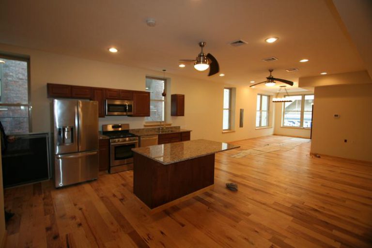 Modern open kitchen layout