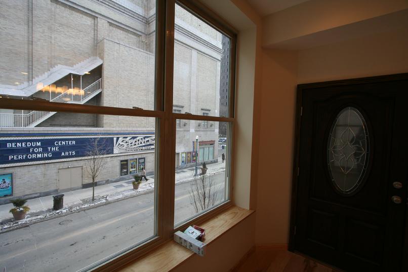 View of street and theater